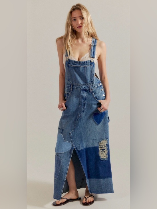 Free People Dresses & Skirts - Free People We The Free Key To My Heart Patched Skirtalls. NWT. Labour of love